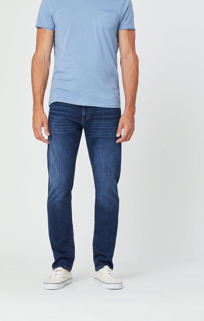 JAKE SLIM LEG JEANS IN DARK INDIGO ATHLETIC - Mavi Jeans