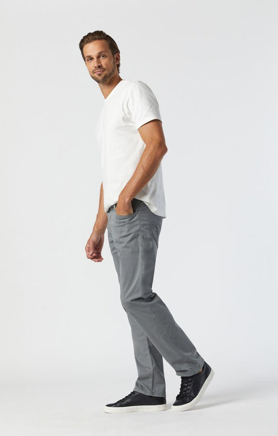 Mavi Men's Zach Straight Leg in Grey Twill