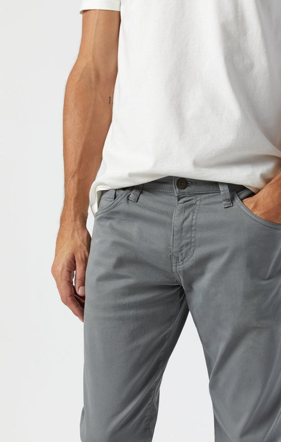 Mavi Men's Zach Straight Leg in Grey Twill