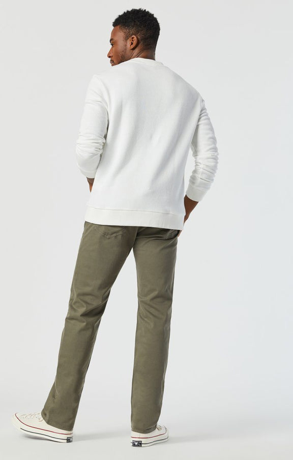 Mavi Men's Zach Straight Leg In Dusty Olive Twill