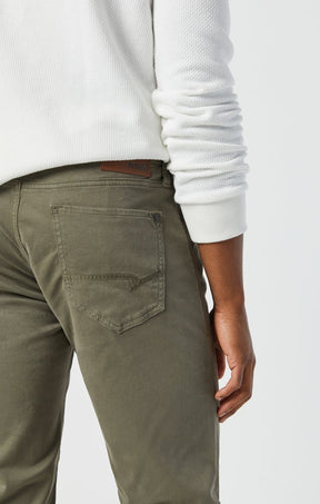 Mavi Men's Zach Straight Leg In Dusty Olive Twill