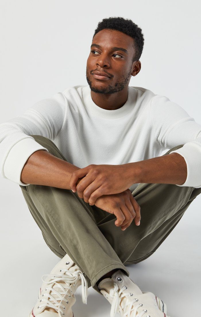 ZACH STRAIGHT LEG IN DUSTY OLIVE TWILL - Mavi Jeans
