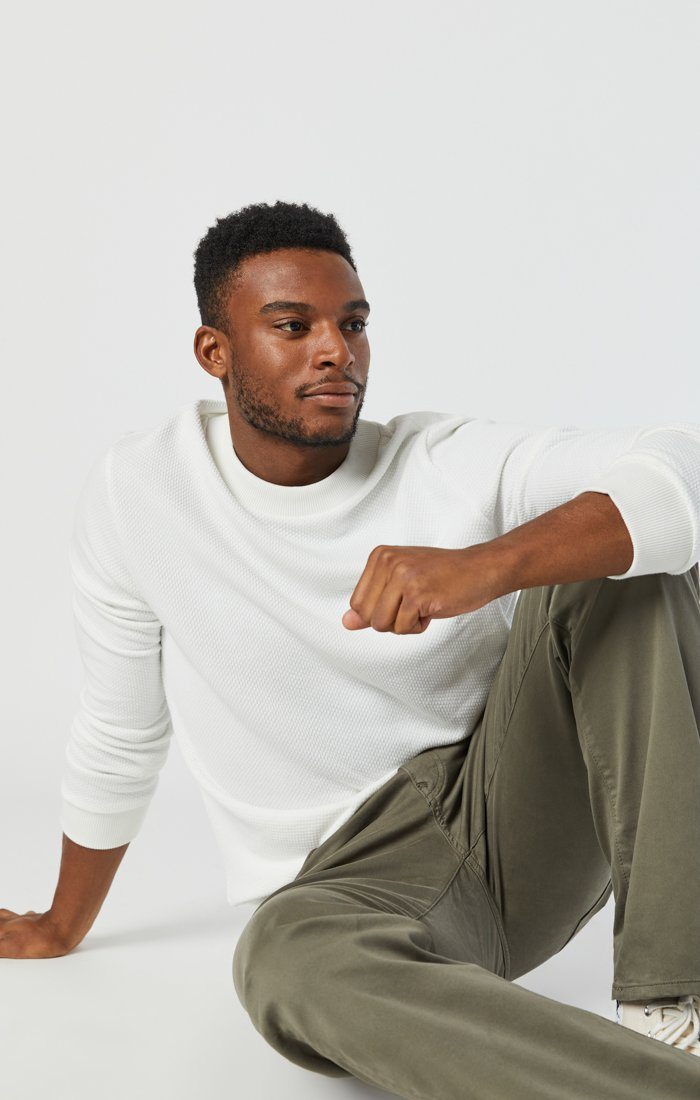 ZACH STRAIGHT LEG IN DUSTY OLIVE TWILL - Mavi Jeans