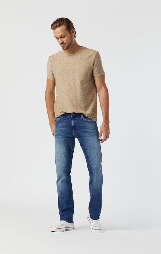 Mavi Men's Zach Straight Leg in Mid Brushed Cashmere