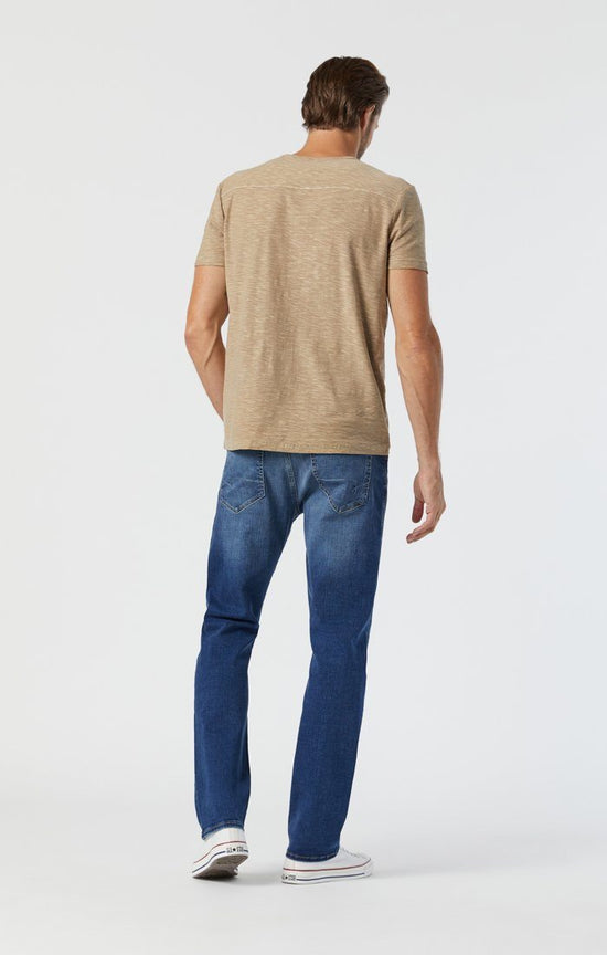 Mavi Men's Zach Straight Leg in Mid Brushed Cashmere