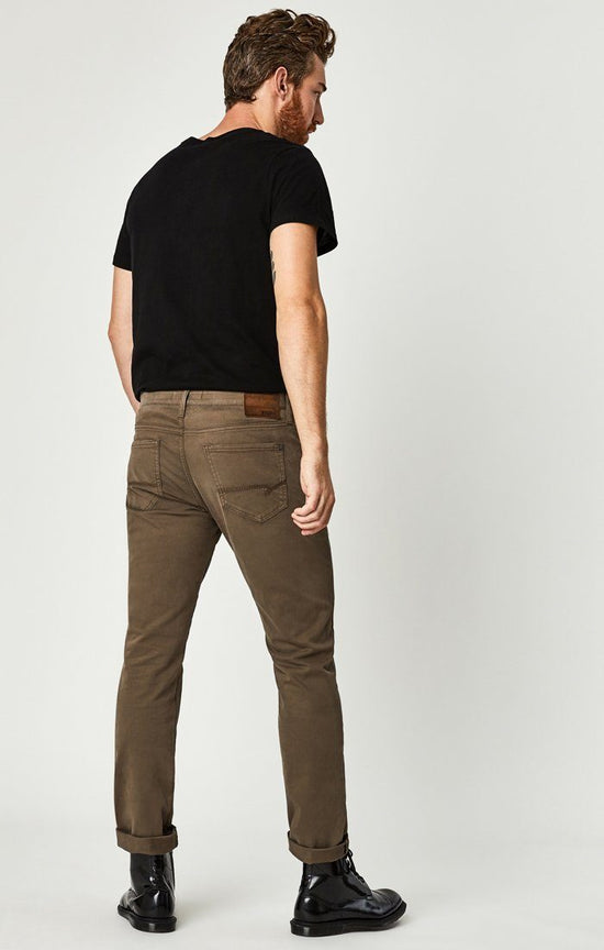 Mavi Men's Zach Straight Leg in Morel Sateen Twill