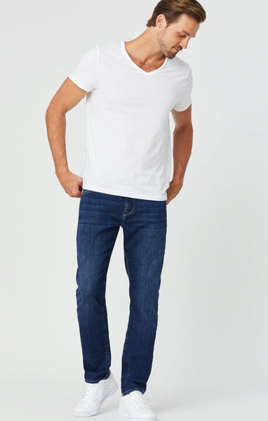 Mavi Men's Matt Classic Relaxed Straight-Leg Jeans - Mid-Rise, Dark Stanford Wash - View #6
