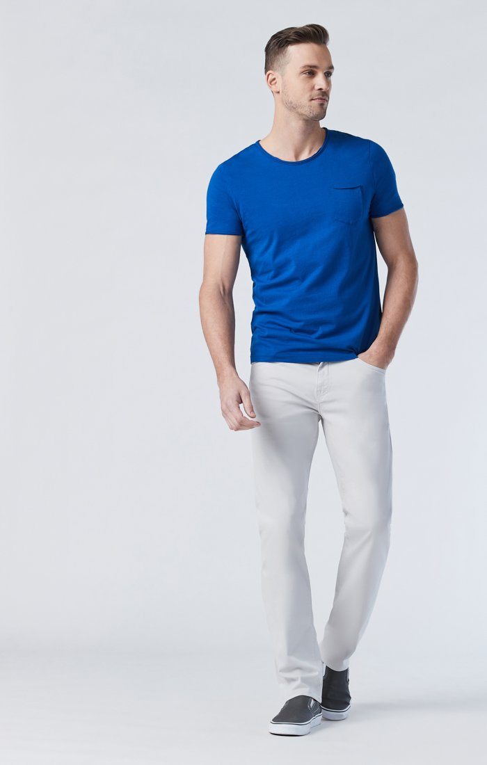 ZACH STRAIGHT LEG IN OYSTER MUSHROOM TWILL - Mavi Jeans