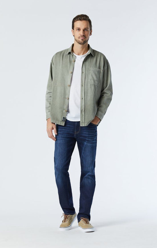 Mavi Men's Zach Straight Leg Jeans In Dark Blue Nashville