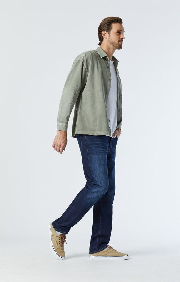 Mavi Men's Zach Straight Leg Jeans In Dark Blue Nashville