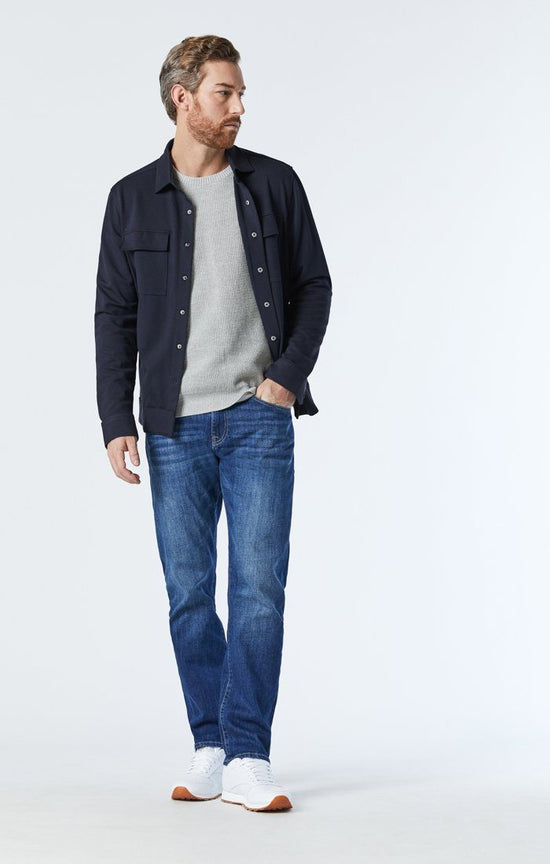 Mavi Men's Zach Straight Leg In Mid Brushed Nashville