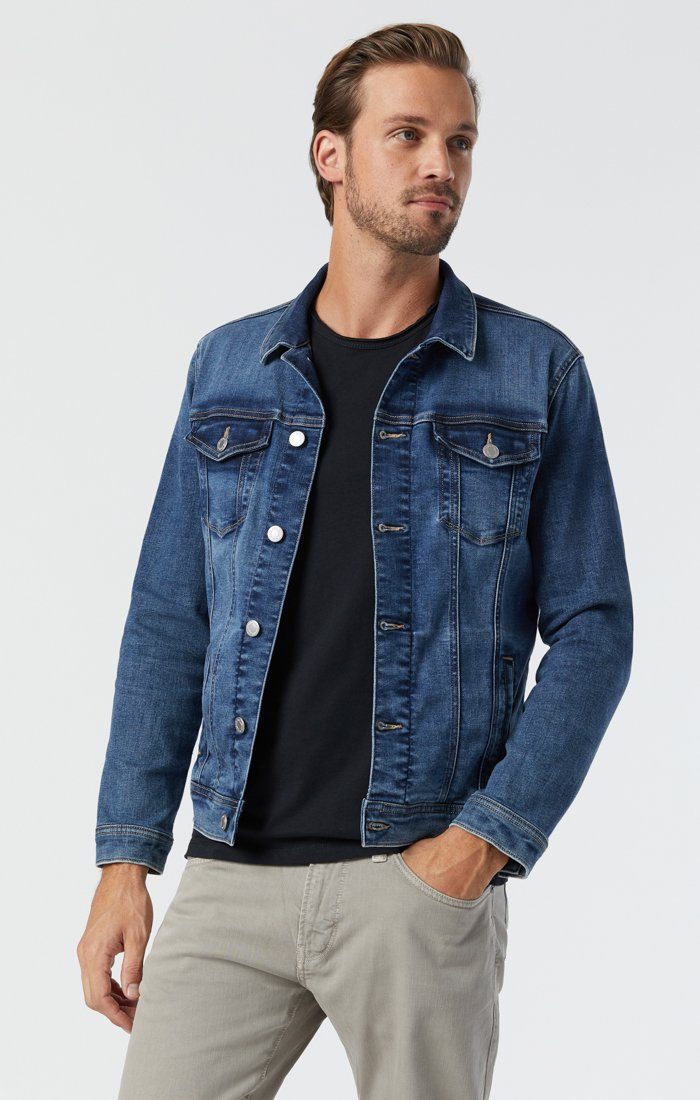 FRANK JACKET IN DARK FOGGY FEATHER BLUE - Mavi Jeans
