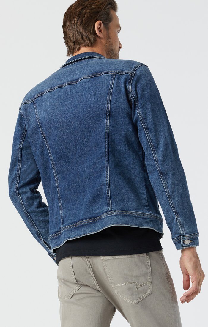 FRANK JACKET IN DARK FOGGY FEATHER BLUE - Mavi Jeans