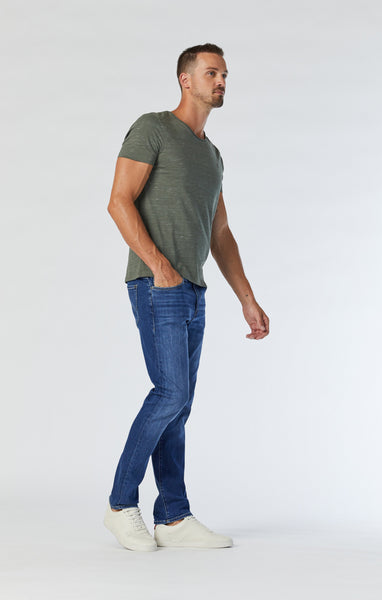 Mavi Men's Max Wide Leg Jeans - Dark Shaded Williamsburg, 38W X 32L | Relaxed Fit Denim - View #10