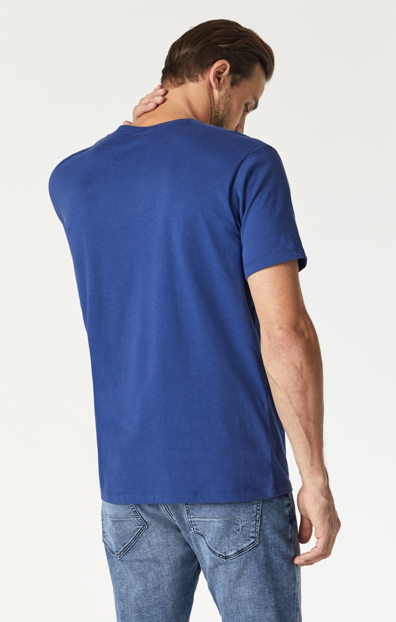 Mavi Men\'s Blue Crew Neck T-Shirt In Twilight