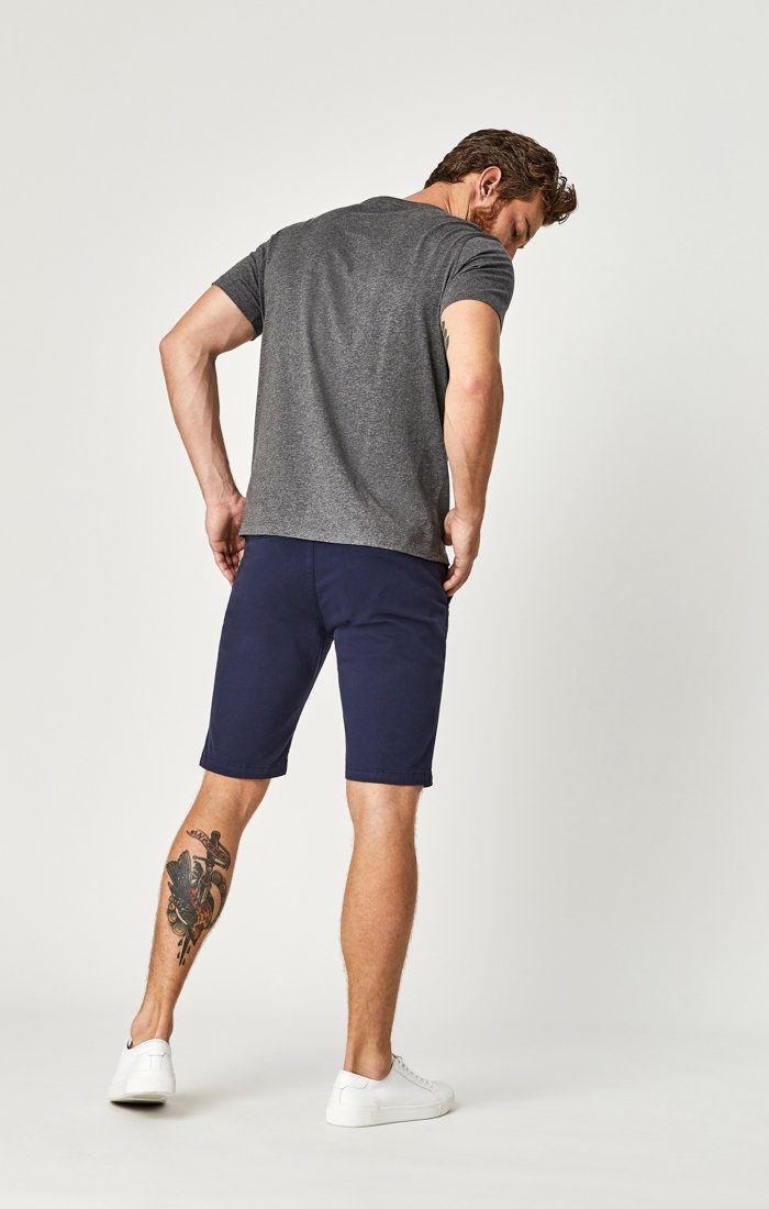 JACOB SHORTS IN DARK NAVY SATEEN TWILL - Mavi Jeans