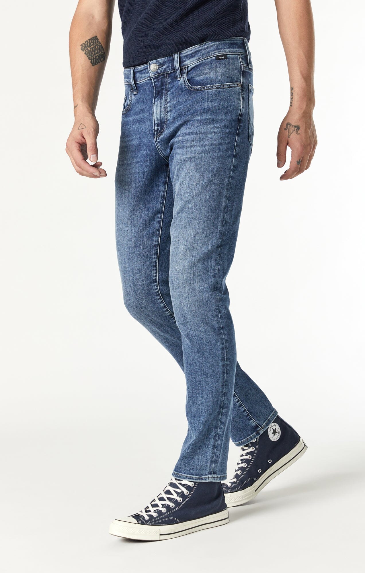 Mavi Men's Steve Athletic Jeans In Dark Used Supermove