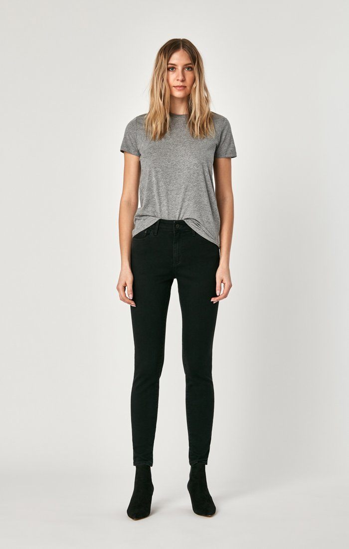 ALISSA SUPER SKINNY IN BLACK BRUSHED SUPERSOFT - Mavi Jeans
