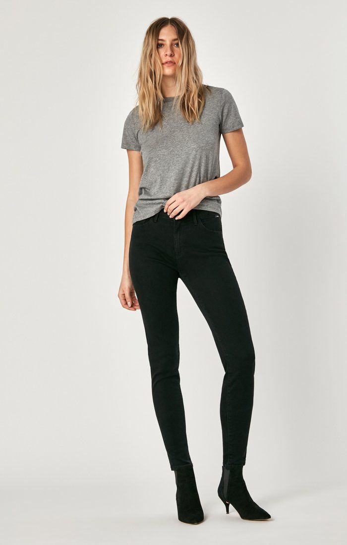 ALISSA SUPER SKINNY IN BLACK BRUSHED SUPERSOFT - Mavi Jeans