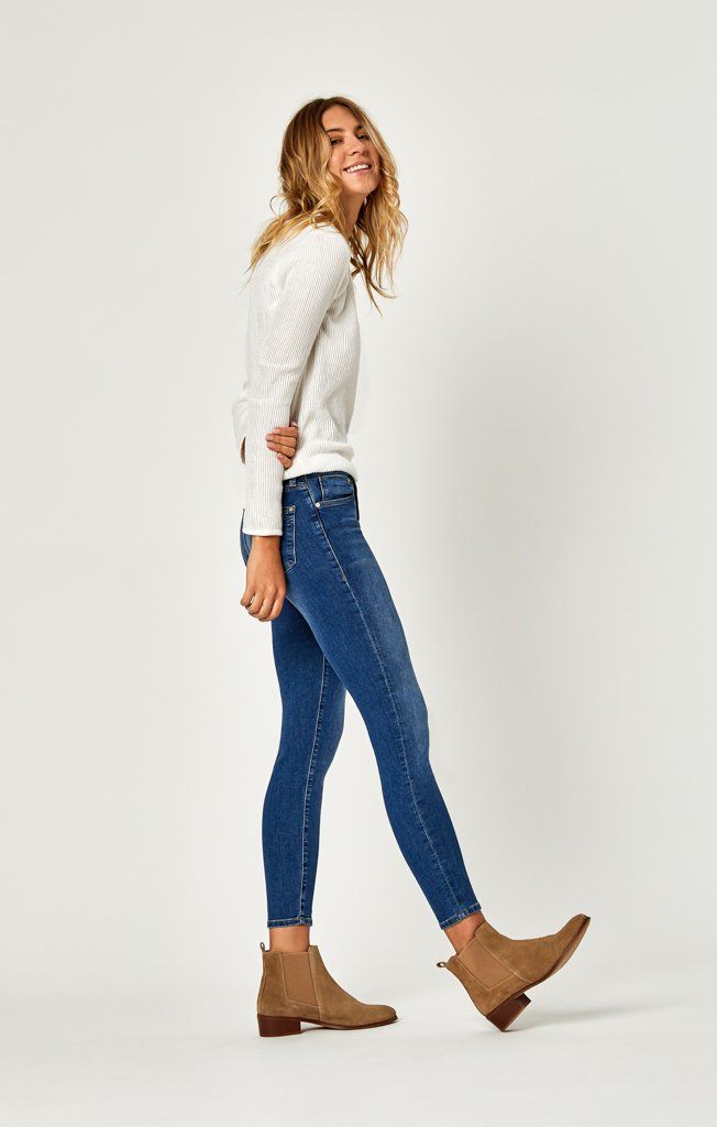 Opposite jeans skinny push up pretina alta 3 botones (color: azul  eléctrico. talla: 42), Delivery Near You