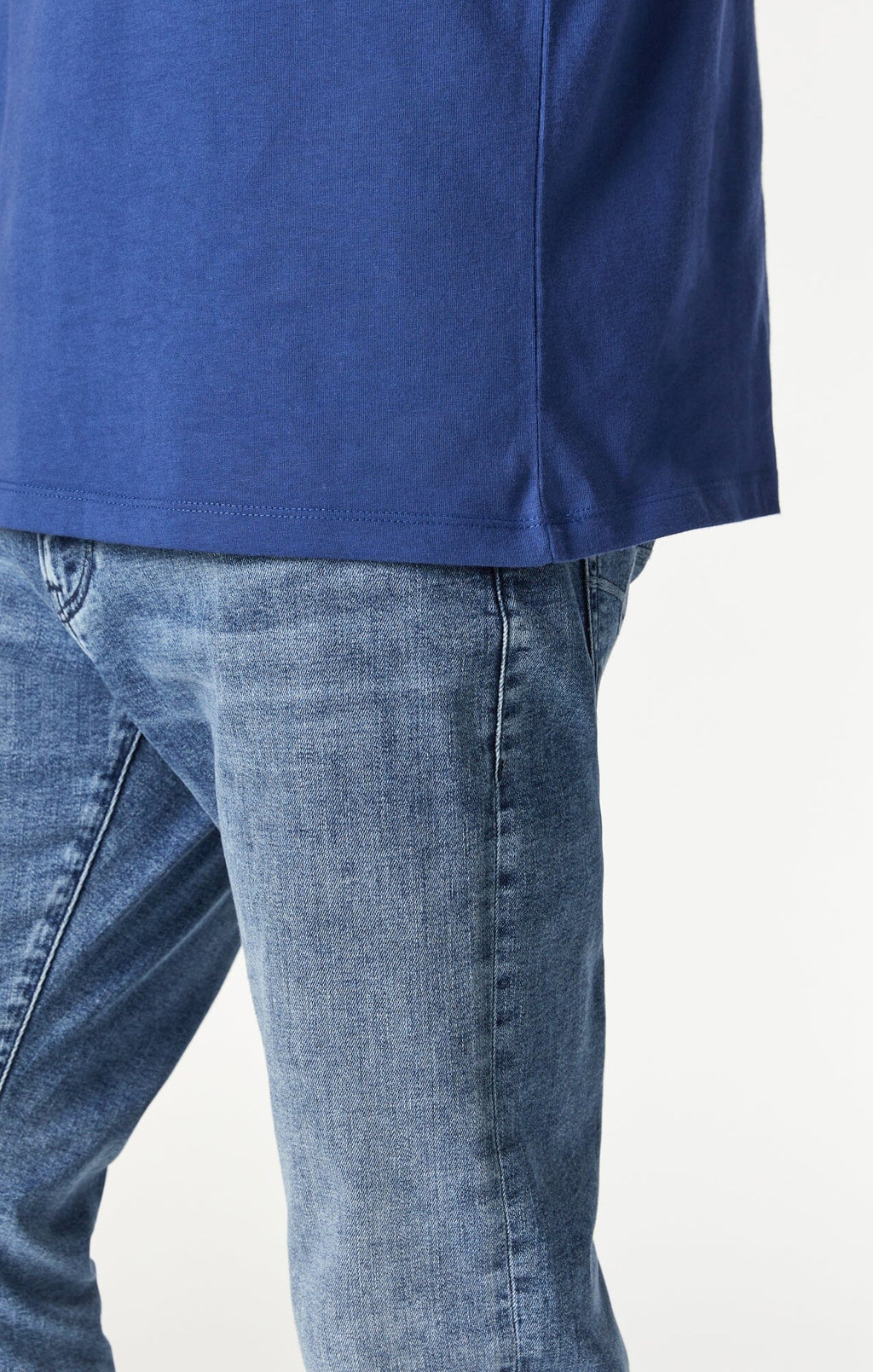 CREW NECK T-SHIRT IN TWILIGHT BLUE - Mavi Jeans
