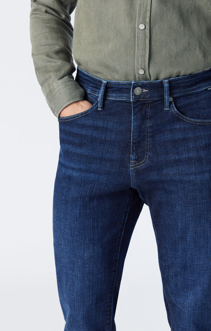 Mavi Men's Steve Athletic Jeans In Deep Brushed Organic Move