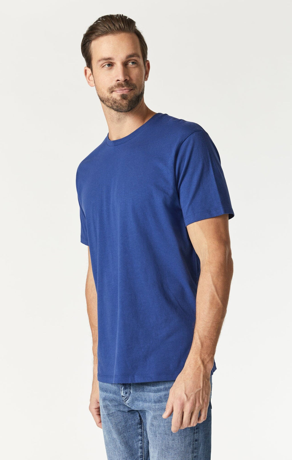 CREW NECK T-SHIRT IN TWILIGHT BLUE - Mavi Jeans