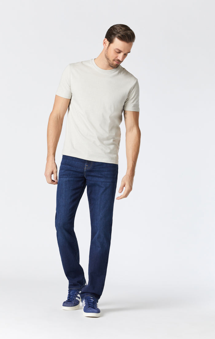 Mavi Men's Matt Mid Rise Relaxed Straight Leg In Deep Brushed Williamsburg