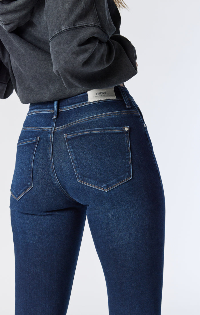 Mavi Women's Tess Skinny Jeans In Dark Indigo Shape
