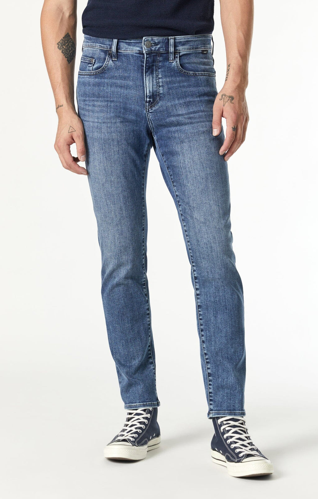 STEVE ATHLETIC FIT JEANS IN DARK USED SUPERMOVE - Mavi Jeans