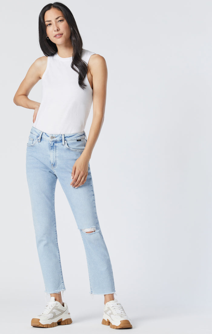 Mavi Cropped Leg High-Rise Straight Jeans | Women\'s Jeans