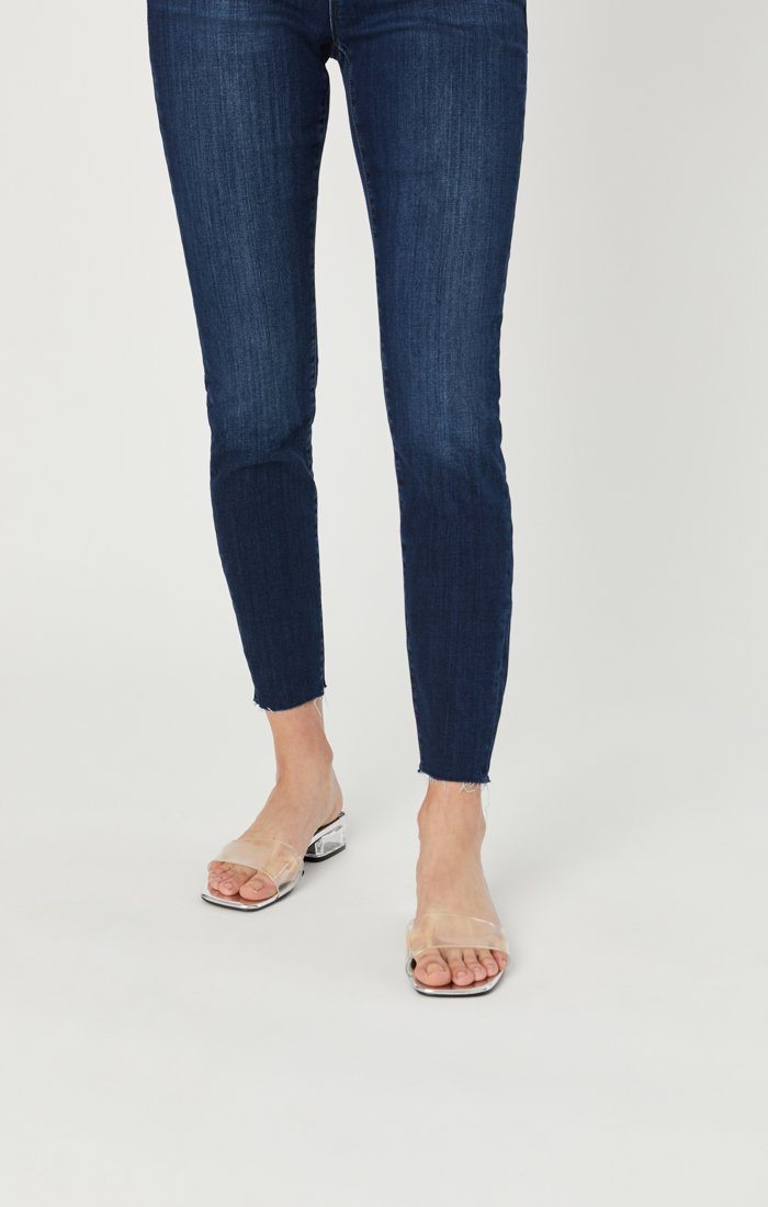 ALISSA ANKLE SUPER SKINNY IN DARK BRUSHED FRINGE SUPERSOFT - Mavi Jeans