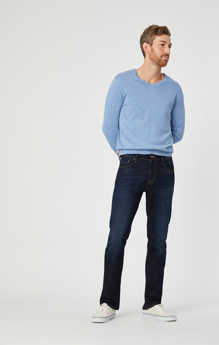 ZACH STRAIGHT LEG IN RINSE BRUSHED WILLIAMSBURG - Mavi Jeans