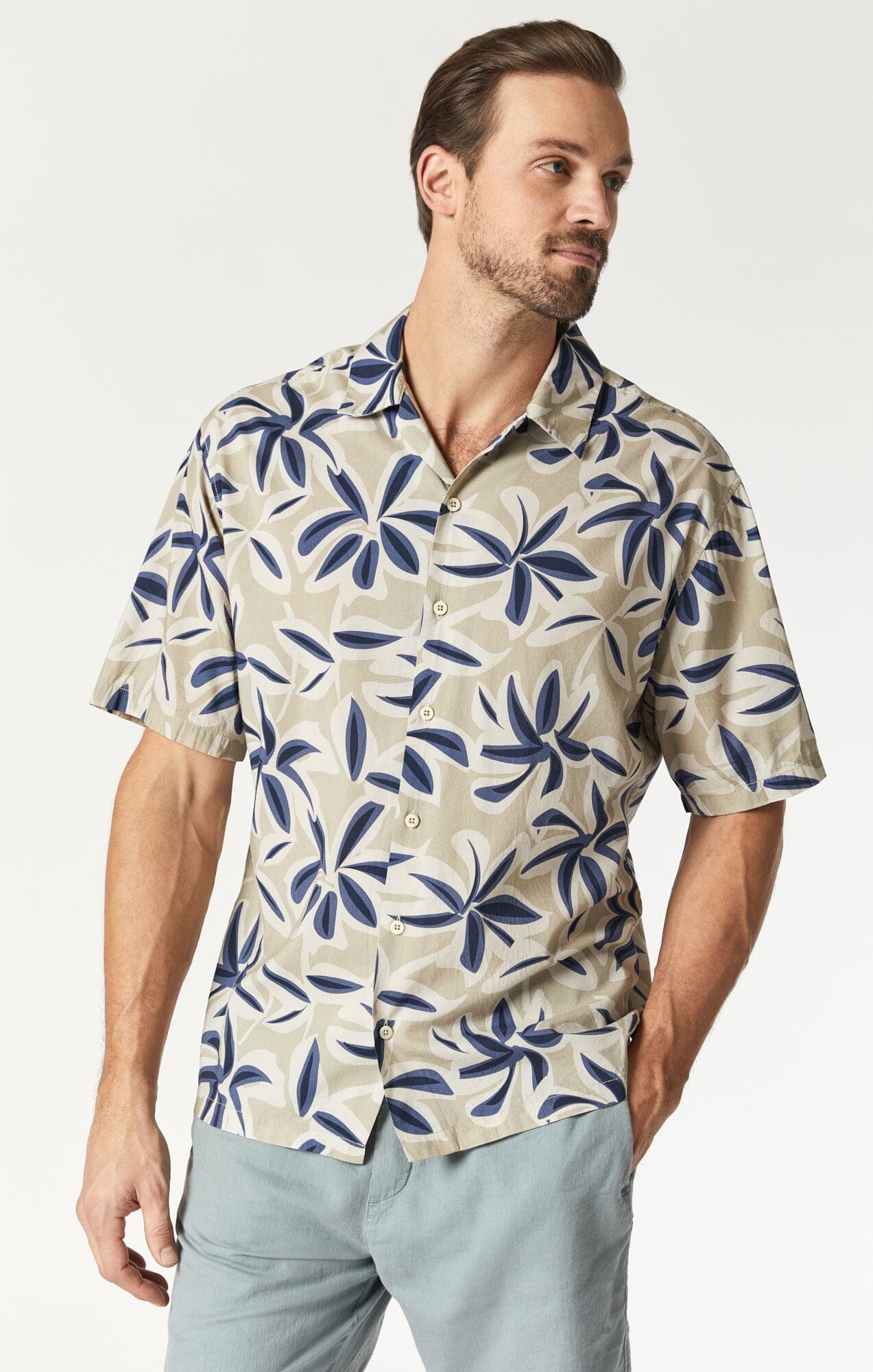 PRINTED SHIRT IN SILVER LINING - Mavi Jeans