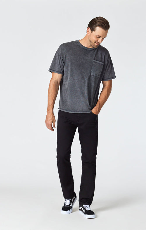 MATT RELAXED STRAIGHT LEG JEANS IN DOUBLE BLACK SUPERMOVE - Mavi Jeans