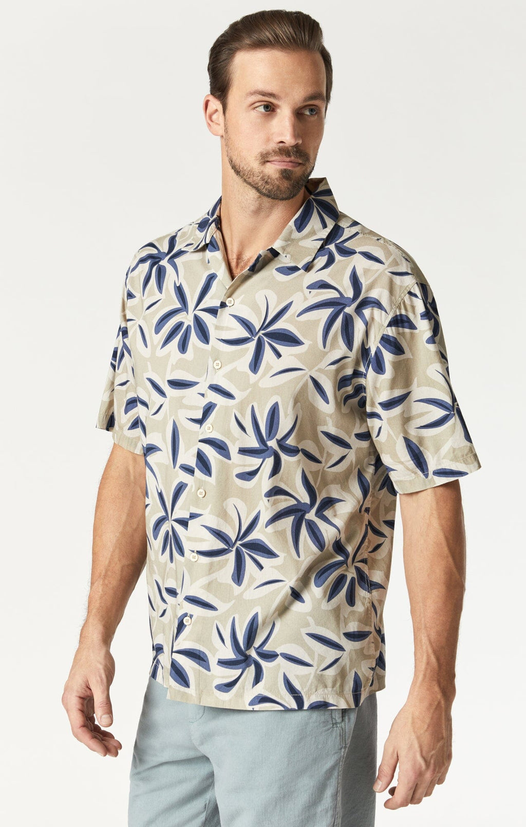 PRINTED SHIRT IN SILVER LINING - Mavi Jeans