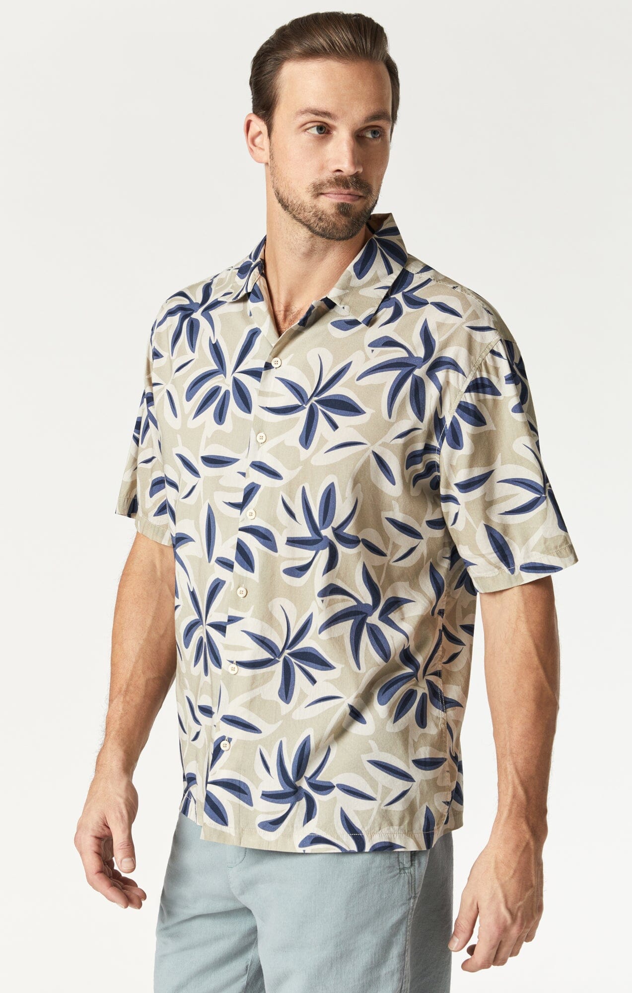 PRINTED SHIRT IN SILVER LINING - Mavi Jeans