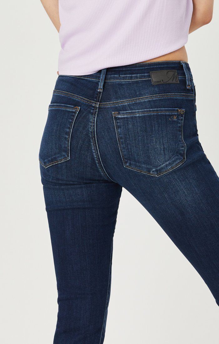 ALISSA ANKLE SUPER SKINNY IN DARK BRUSHED FRINGE SUPERSOFT - Mavi Jeans