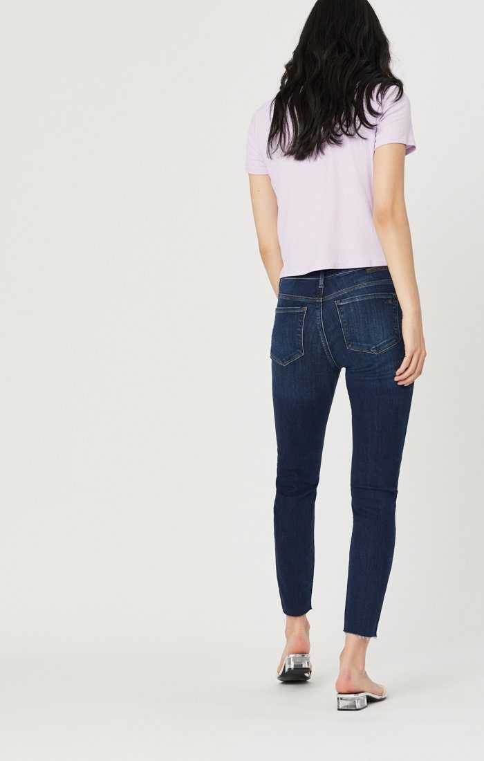 ALISSA ANKLE SUPER SKINNY IN DARK BRUSHED FRINGE SUPERSOFT - Mavi Jeans