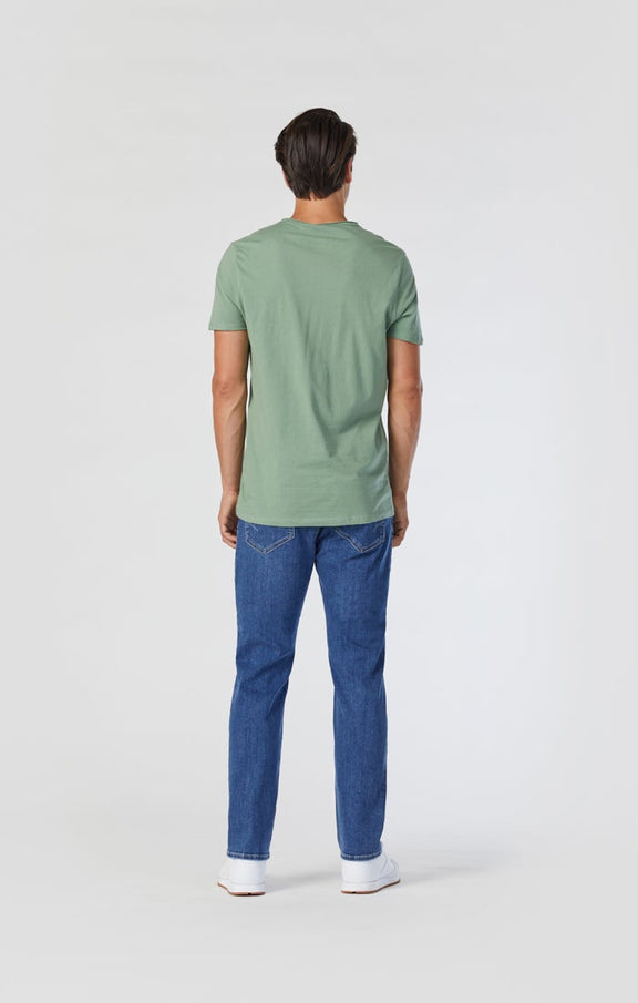 Mavi Men's Zach Straight Leg Jeans In Mid Indigo Brushed Williamsburg