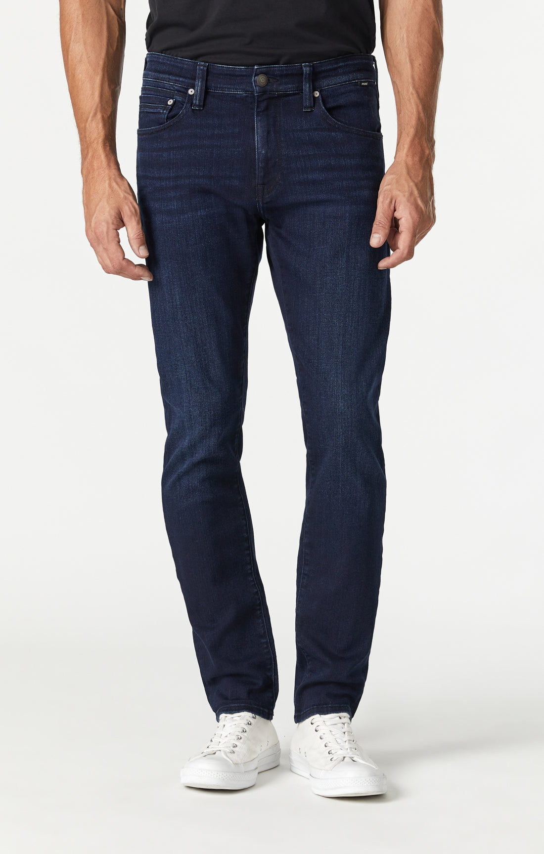 Mavi Men's Zach Straight Leg In Deep Blue Black Tonal Williamsburg