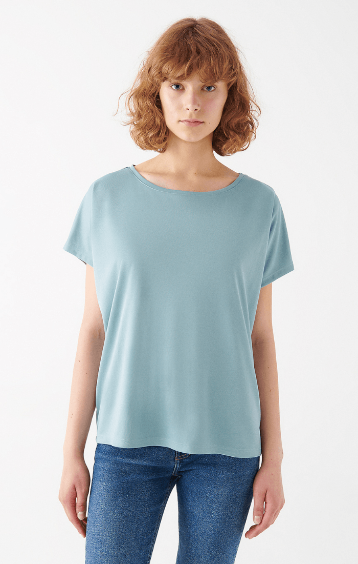 Mavi Women\'s In Short Blue Sleeve Light T-Shirt