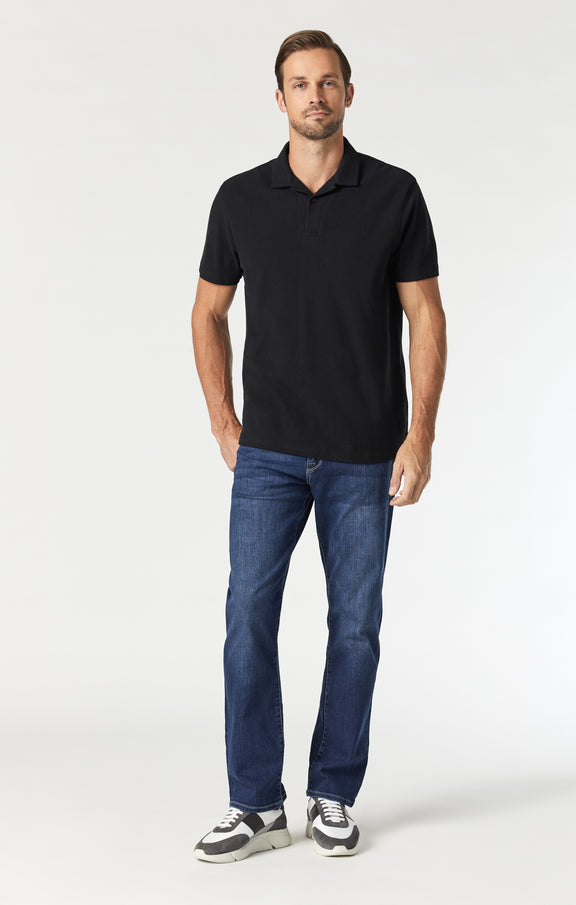 Mavi Men's Matt Relaxed Straight Leg Jeans - Mid Indigo Cooper, 33W X 30L