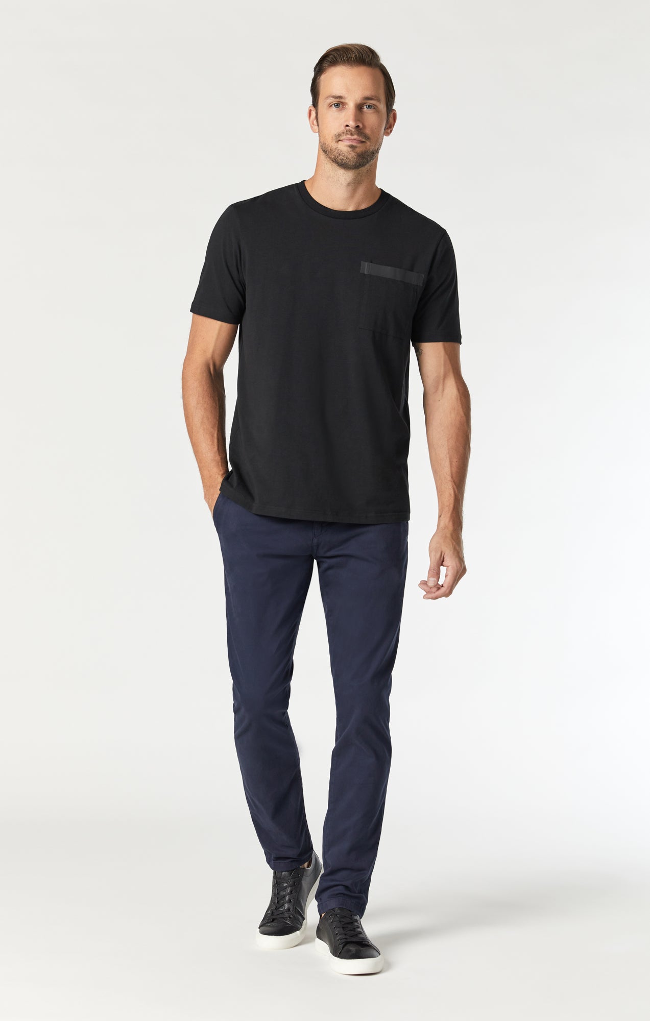 Mavi Men's Johnny Slim Leg Chino in Dark Navy Twill