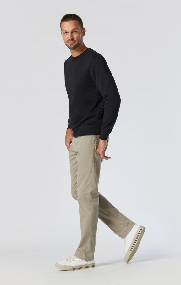 Mavi Men's Zach Straight Leg in Beige Twill image.