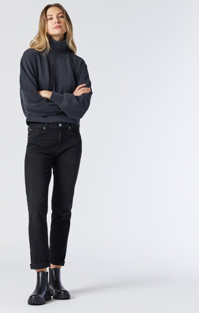 KATHLEEN SLIM BOYFRIEND IN BLACK FEATHER BLUE - Mavi Jeans