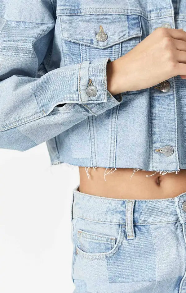 Brenda Jacket In Jaquard Denim