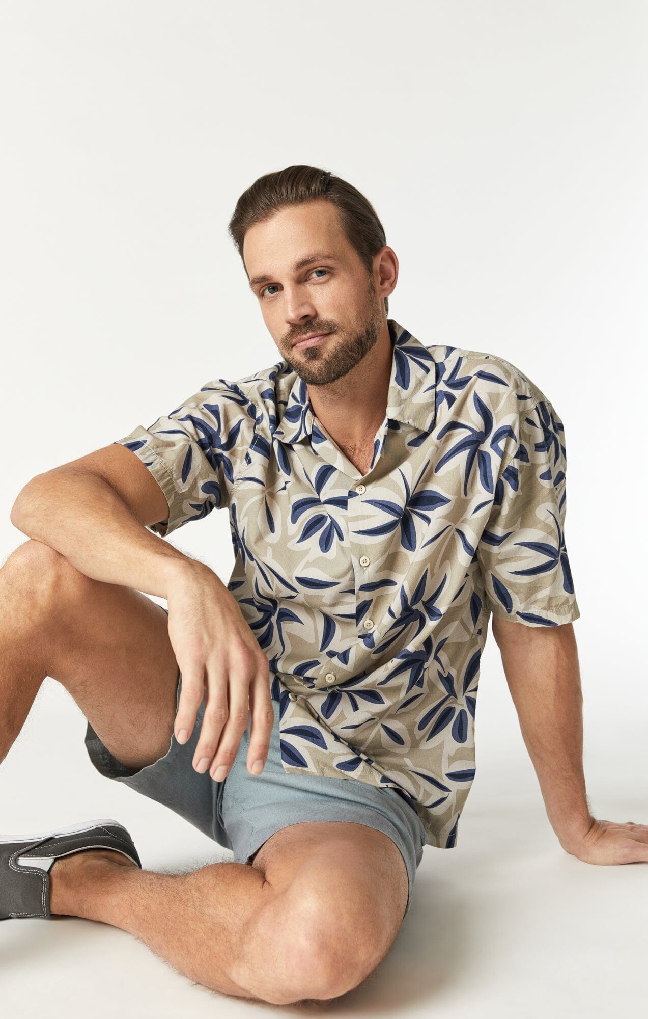 PRINTED SHIRT IN SILVER LINING - Mavi Jeans