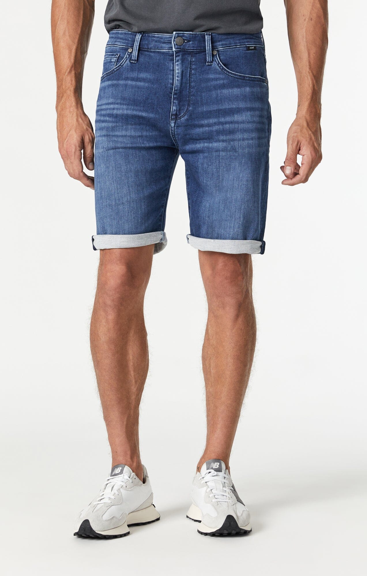 BRIAN SHORTS IN DARK BRUSHED ATHLETIC - Mavi Jeans