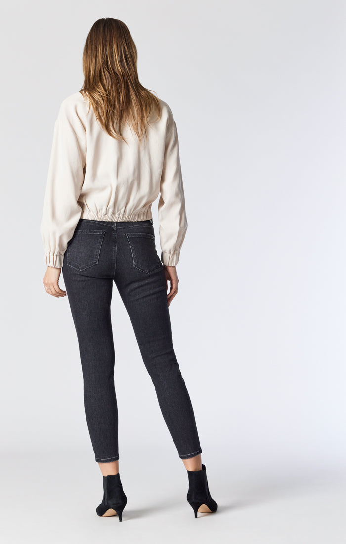 Mavi Women's Tess Skinny Jeans In Dark Smoke Indigo Shape